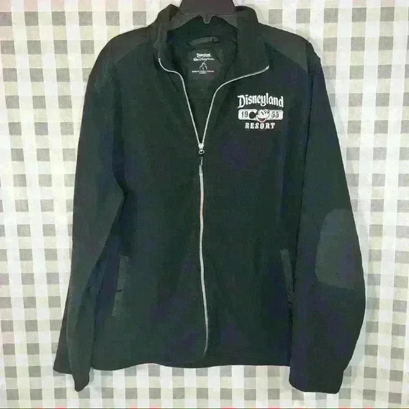 Disney Jackets & Blazers - Disney Park DisneyLand Resort 1955 Mickey Mouse Fleece Jacket Black Unisex Sz L
